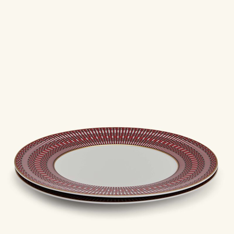 باكارا طبق للعشاء أركاديا دائري باللون الأحمر 27 سم   عدد 2