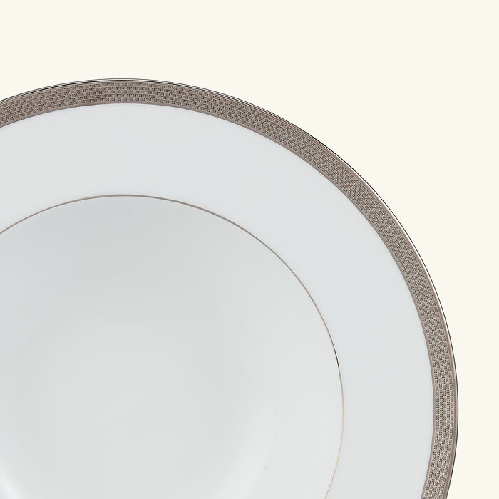 Maille Platine Soup Plate White 22cm bernardaud maille platine soup plate white 22cm