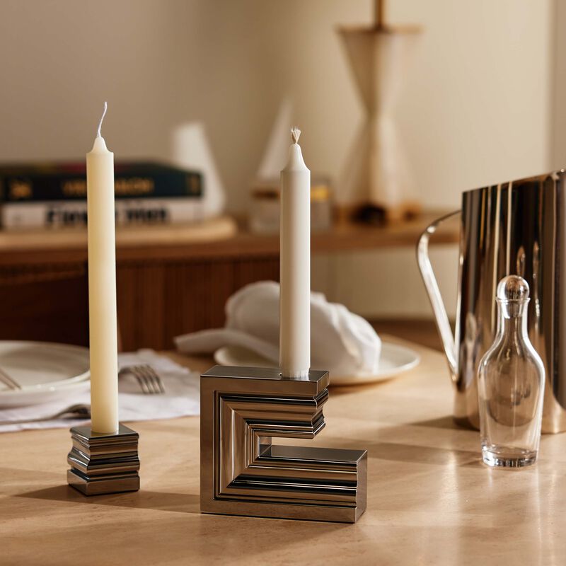 كريستوفل حامل الشموع بيرسبيكتفز الأحادي من الكروم بالحجم الكبير