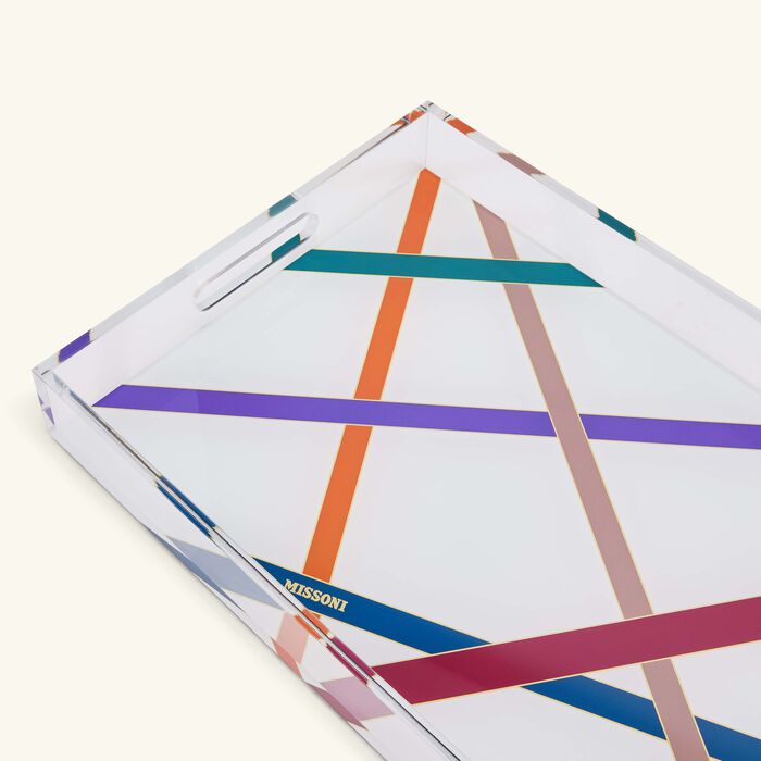 missoni home nastri tray rectangluar large multicolor