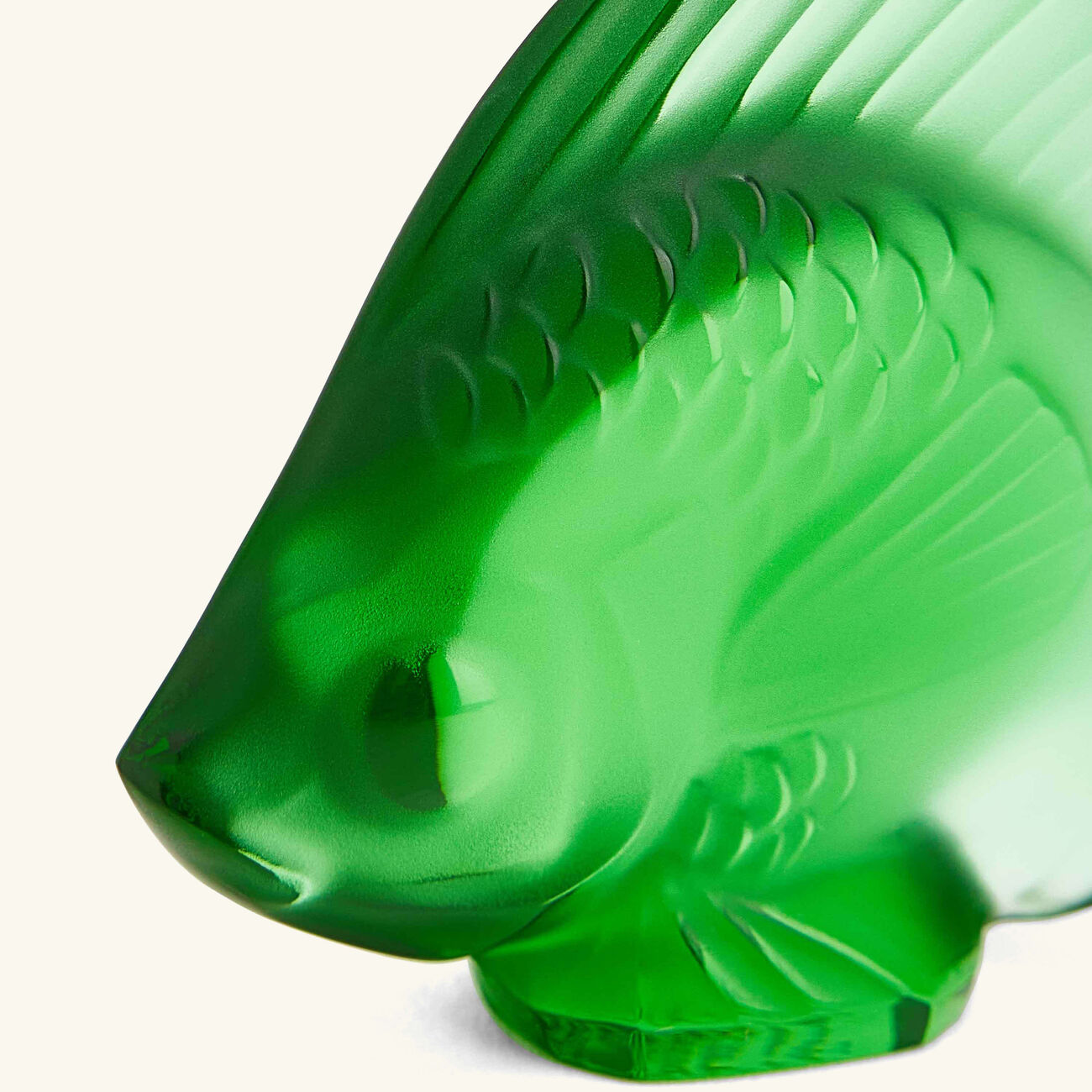 Fish Figurine Small Green lalique fish figurine small green