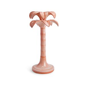 Palm Candlestick Holder - Pink - Large, medium