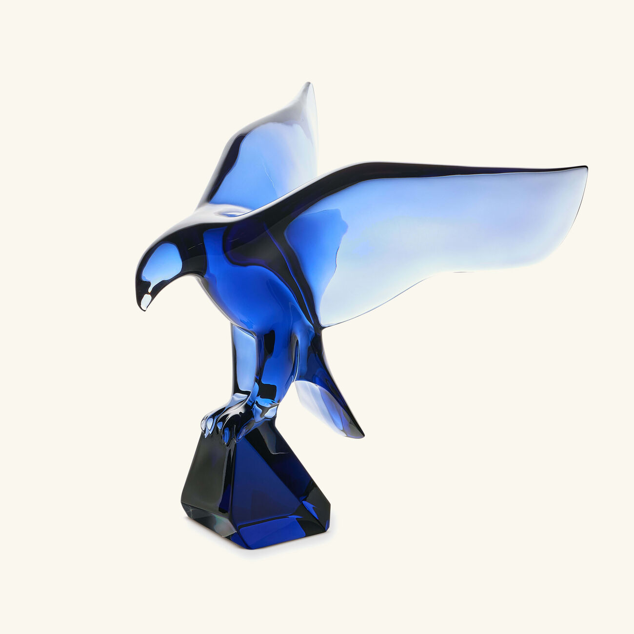 baccarat imperator eagle sculpture medium blue