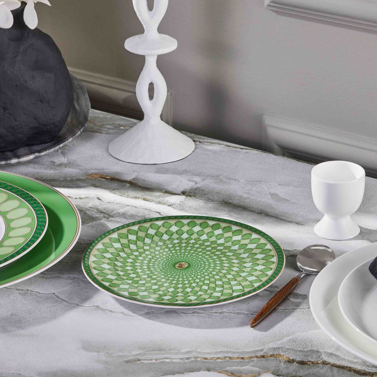 Signum Fern Plate Round Green 18cm rosenthal signum fern plate round green 18cm