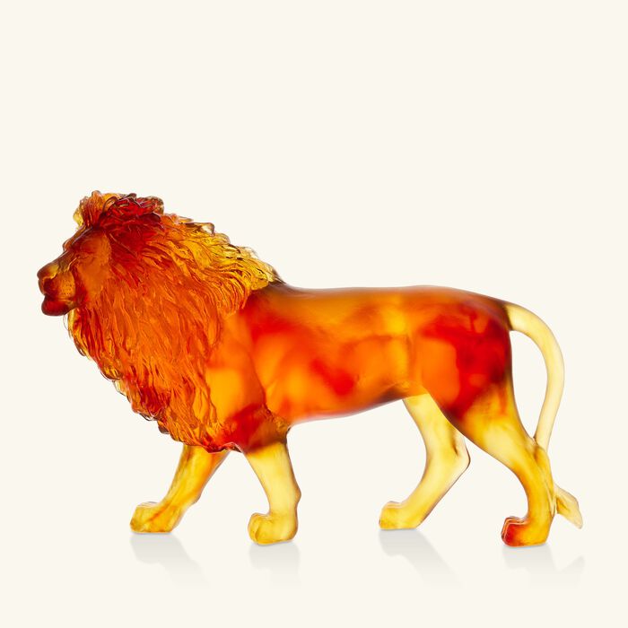 Sand Lion Sculpture Medium Orange Limited Edition daum sand lion sculpture medium orange limited edition