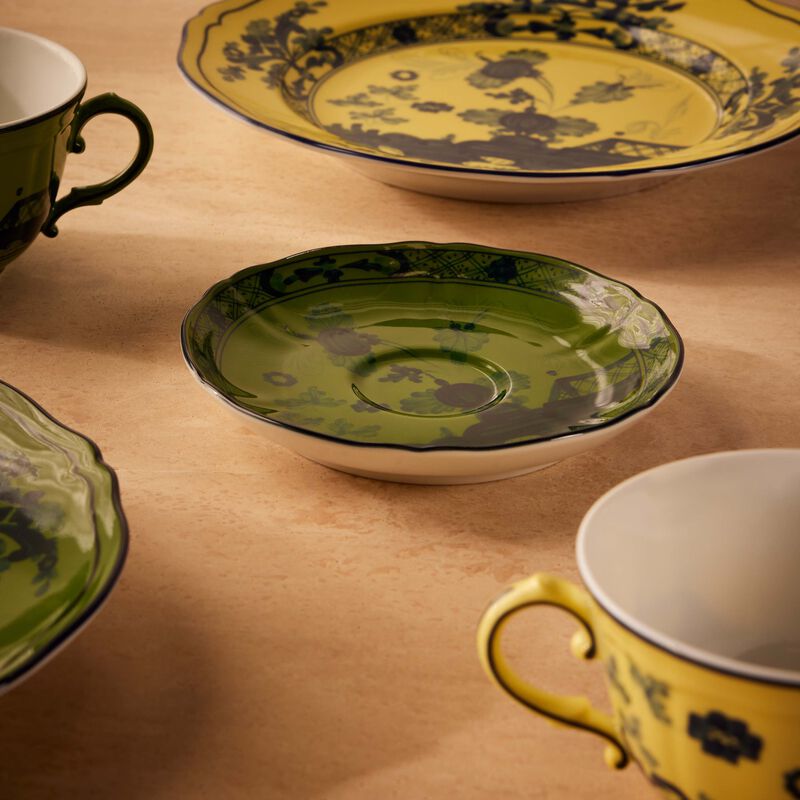 ginori 1735 antico doccia coffee saucer green
