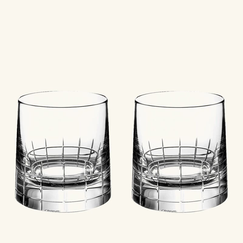 Graphik Set Of 2 Old-Fashioned Glasses christofle graphik set of 2 old fashioned glasses
