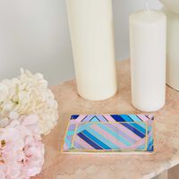 جوناثان أدلر صينية الحلى والمجوهرات سكالا مستطيلة صغيرة زرقاء