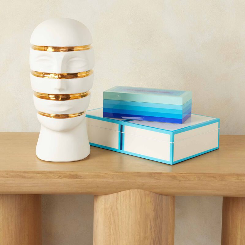 Atlas Sliced Bust Sculpture Medium White jonathan adler atlas sliced bust sculpture medium white