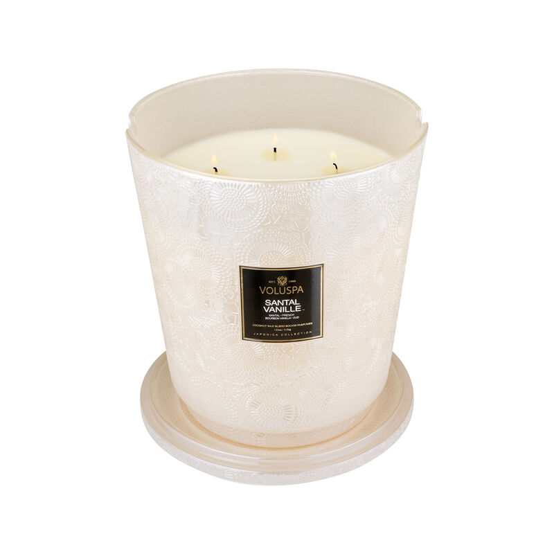 voluspa santal vanille 5 wick hearth candle
