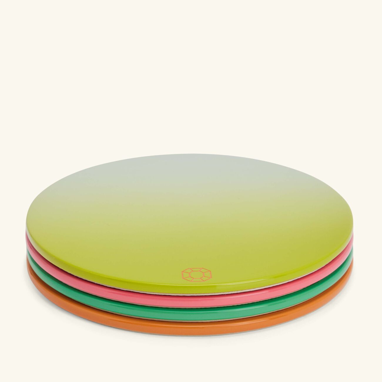 baccarat octogone coasters intense set of 4