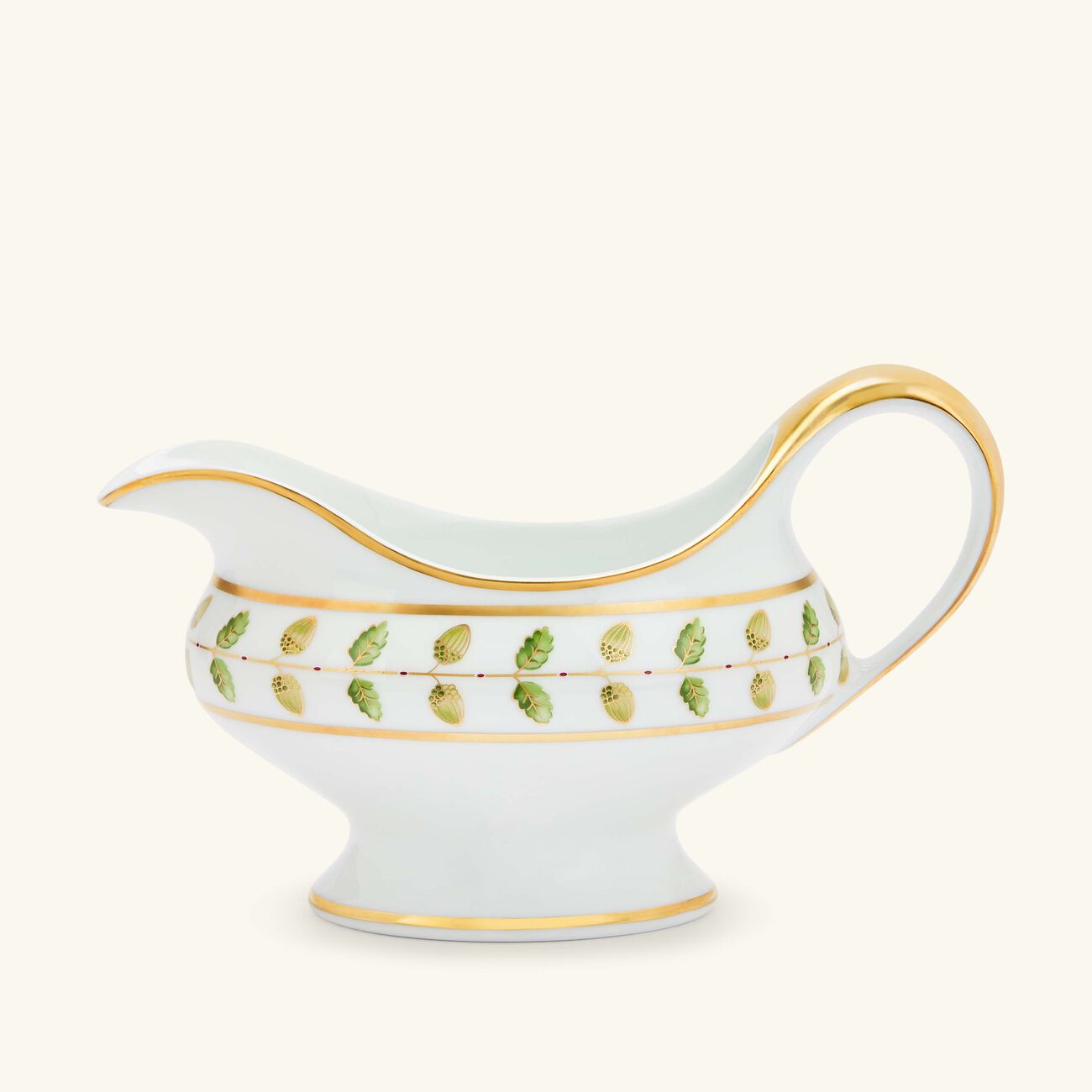 bernardaud constance gravy boat green