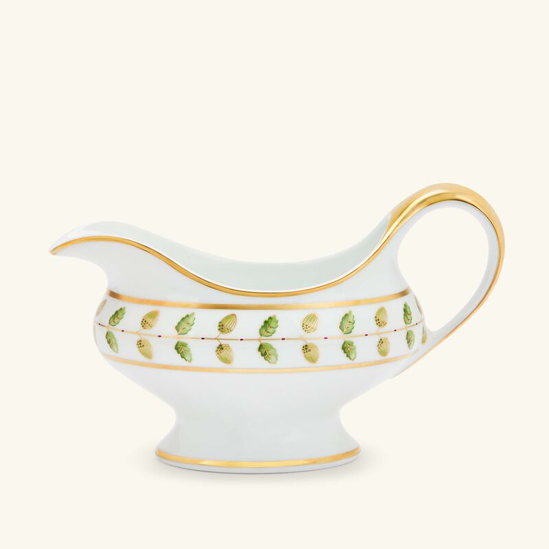 bernardaud constance gravy boat green