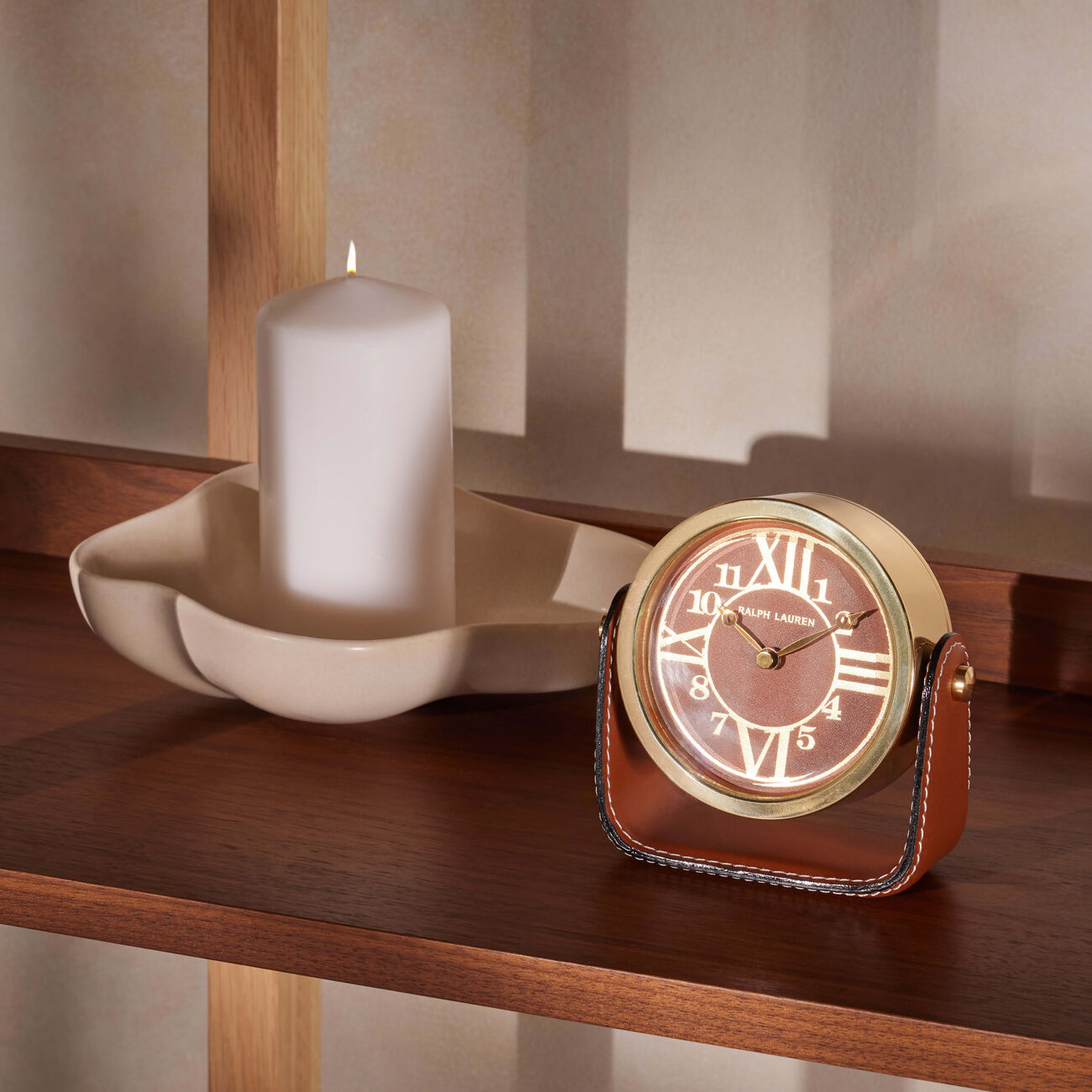 رالف لورين هوم ساعة الحائط برينان بنية