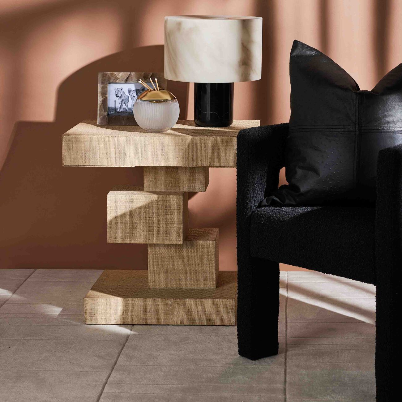 Cubist Side Table White jonathan adler cubist side table white