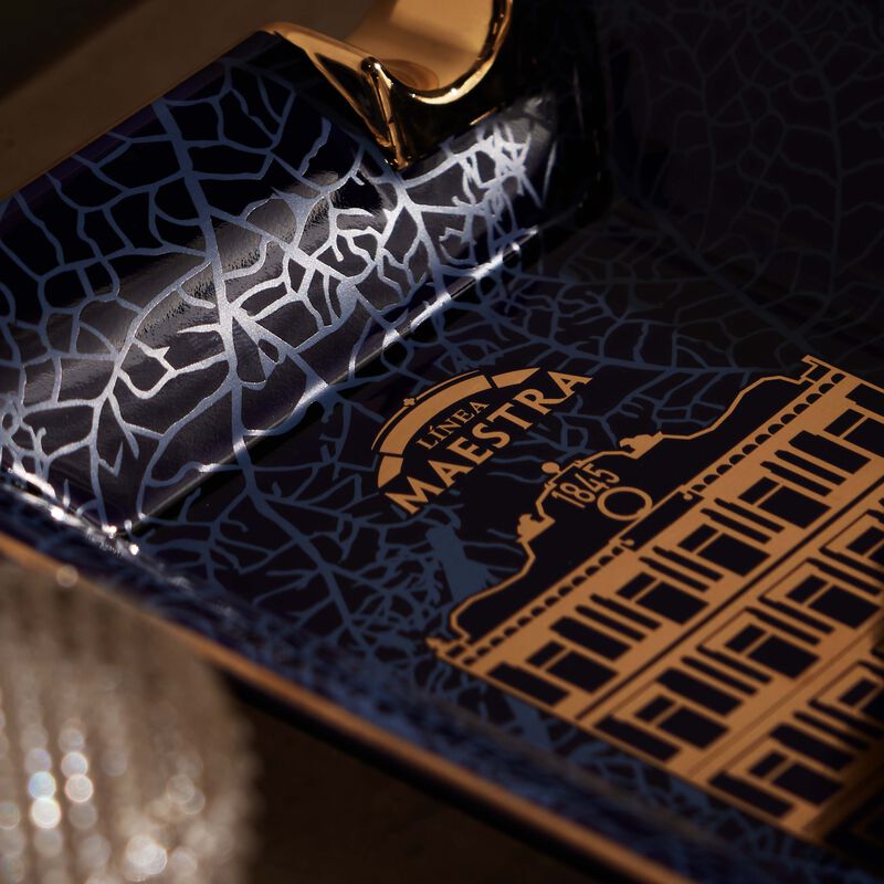 اس تي دوبون منفضة بارتاجاس لينيا مايسترا مستطيلة زرقاء صغيرة