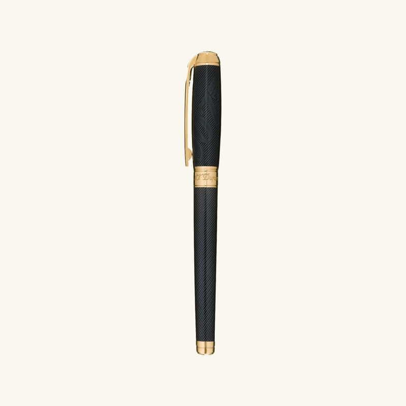 James Bond 007 Black & Gold RollerBall Pen اس تي دوبون james bond 007 black gold rollerball pen