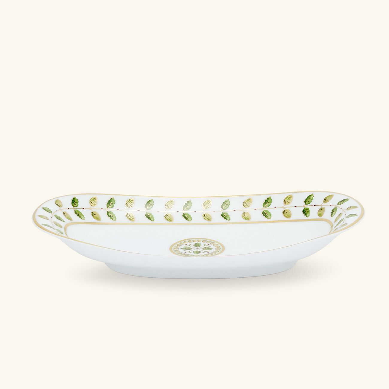 bernardaud constance serving platter green 23cm