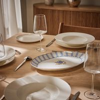 bernardaud brocante serving platter oval blue 33cm