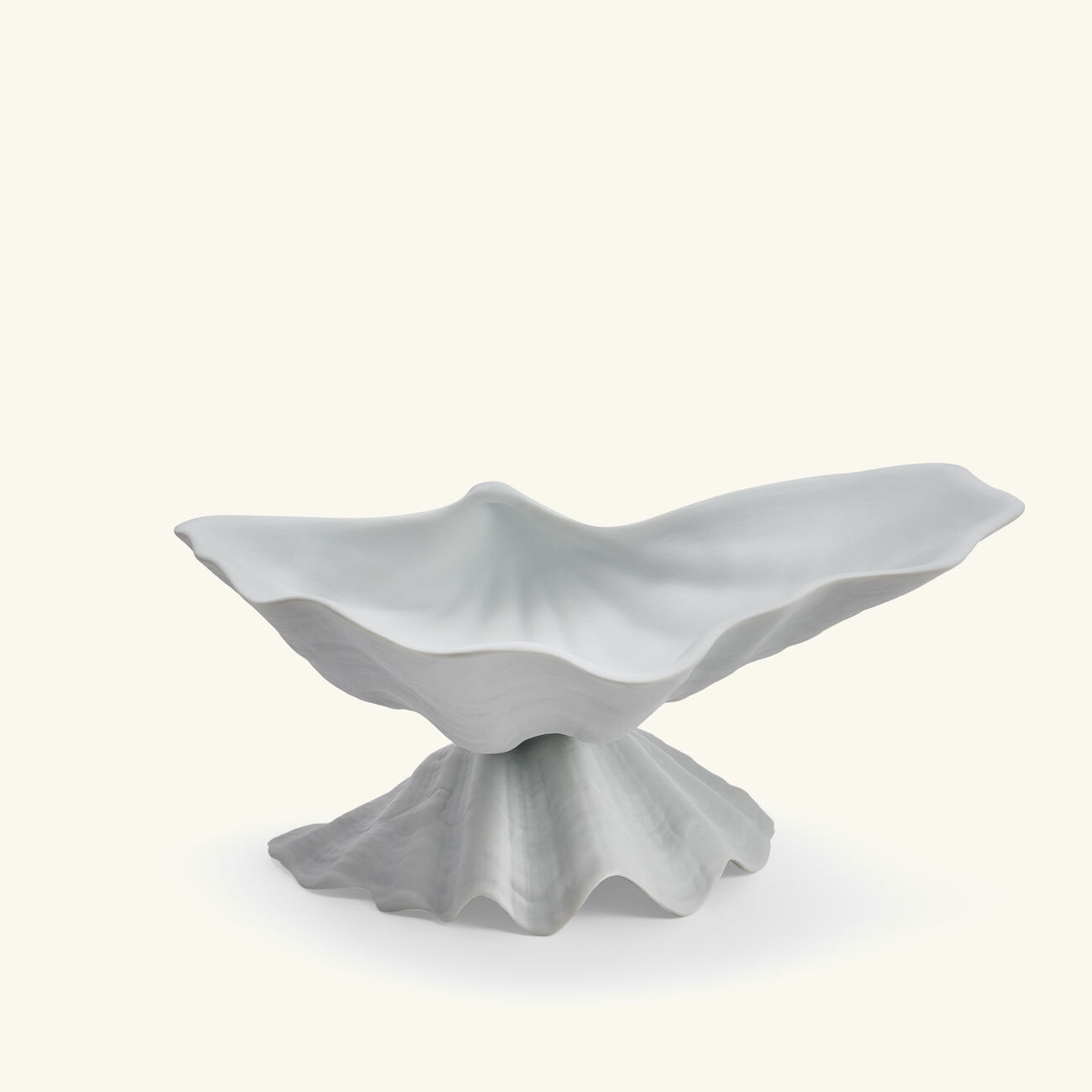 لوبجيه قطعة ديكور مركزية نبتون متوسطة باللون الأبيض