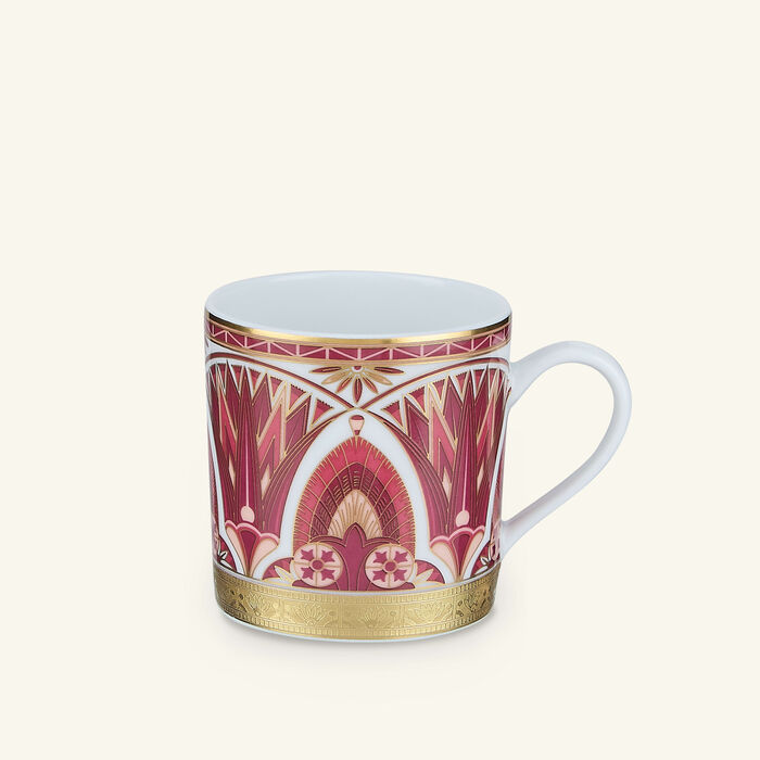 haviland reves du nil pourpre coffee cup   saucer red