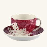 فيلاري فنجان للشاي مع صحنه أكابولكو باللون الكستنائي