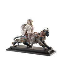 Bacchante On A Panther Woman Sculpture, small
