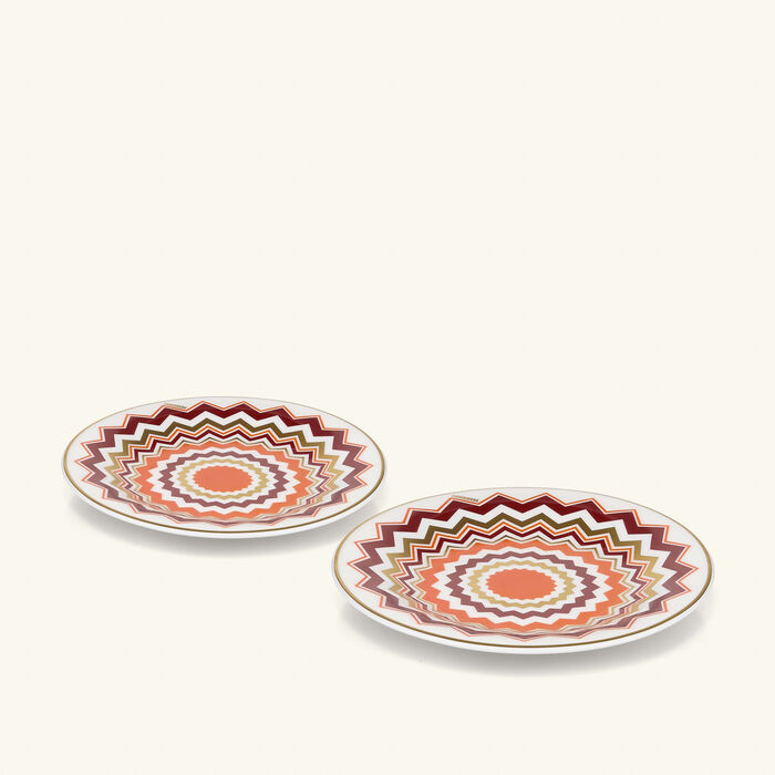missoni home iconic bread   butter plate round 15 cm set of 2