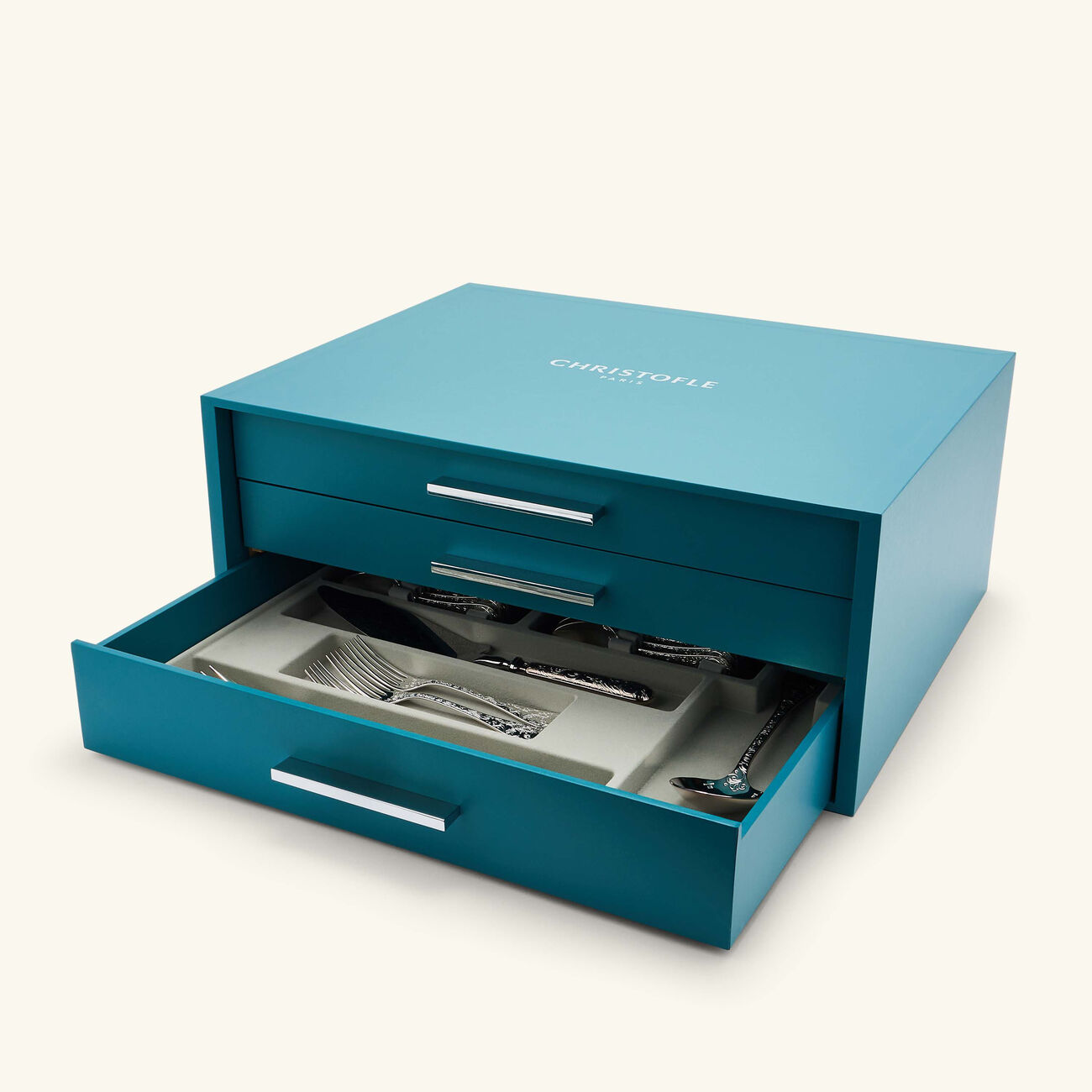 christofle jardin d eden flatware set for 12 people 75 pieces silver plated