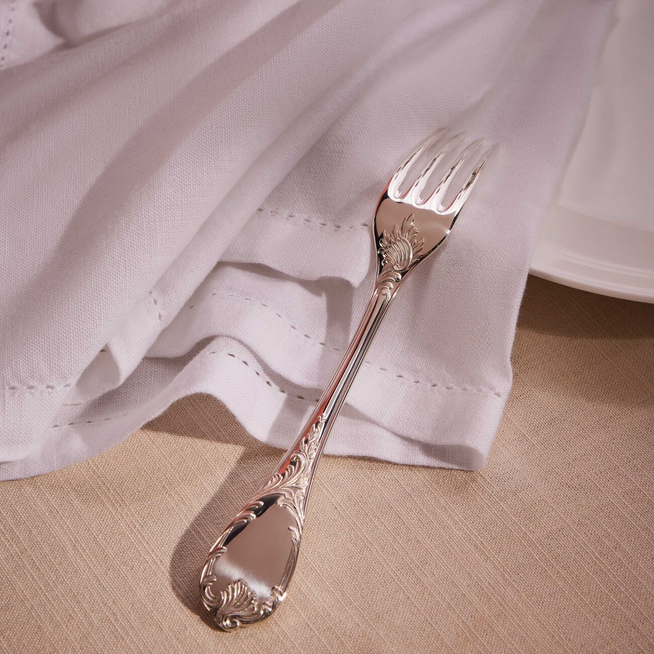 كريستوفل شوكة مارلي للعشاء باللون الفضي