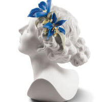 Daisy With Flowers Woman Sculpture Medium Blue lladro daisy with flowers woman sculpture medium blue