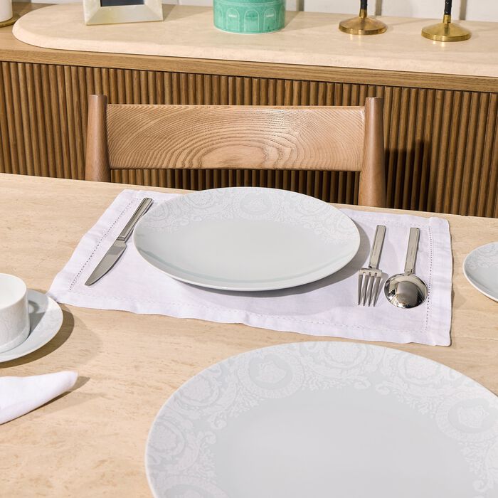 Barocco'92 Bianco Dinner Plate Round White 28cm versace barocco 92 bianco dinner plate round white 28cm