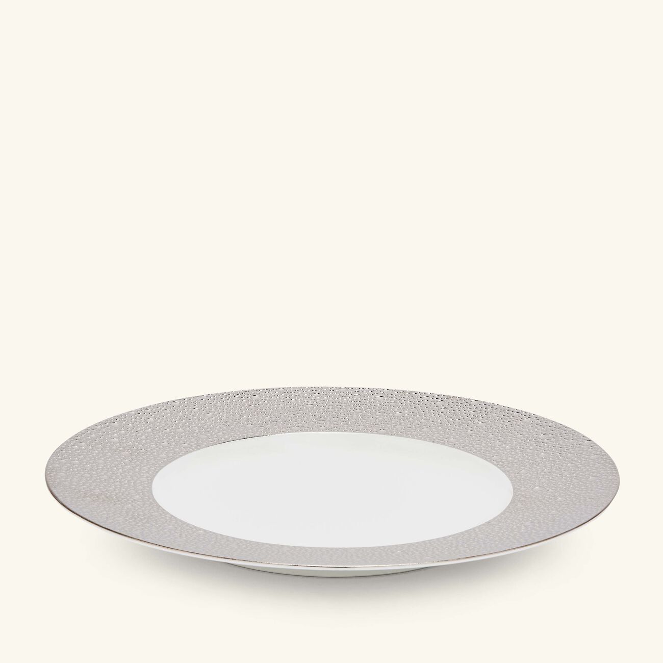 Ecume Serving Plate Round Silver 31cm bernardaud ecume serving plate round silver 31cm