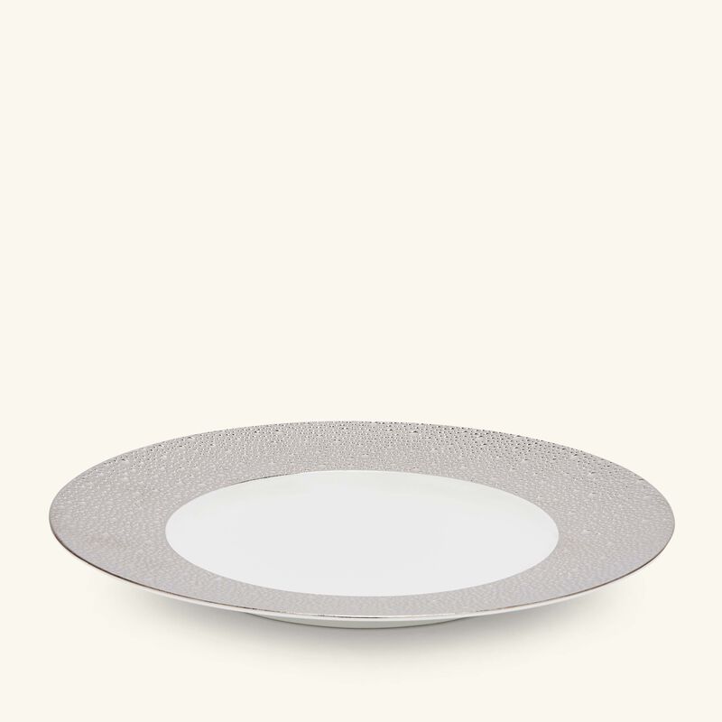 Ecume Serving Plate Round Silver 31cm bernardaud ecume serving plate round silver 31cm