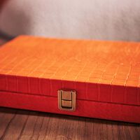 vido tangerine alligator backgammon set