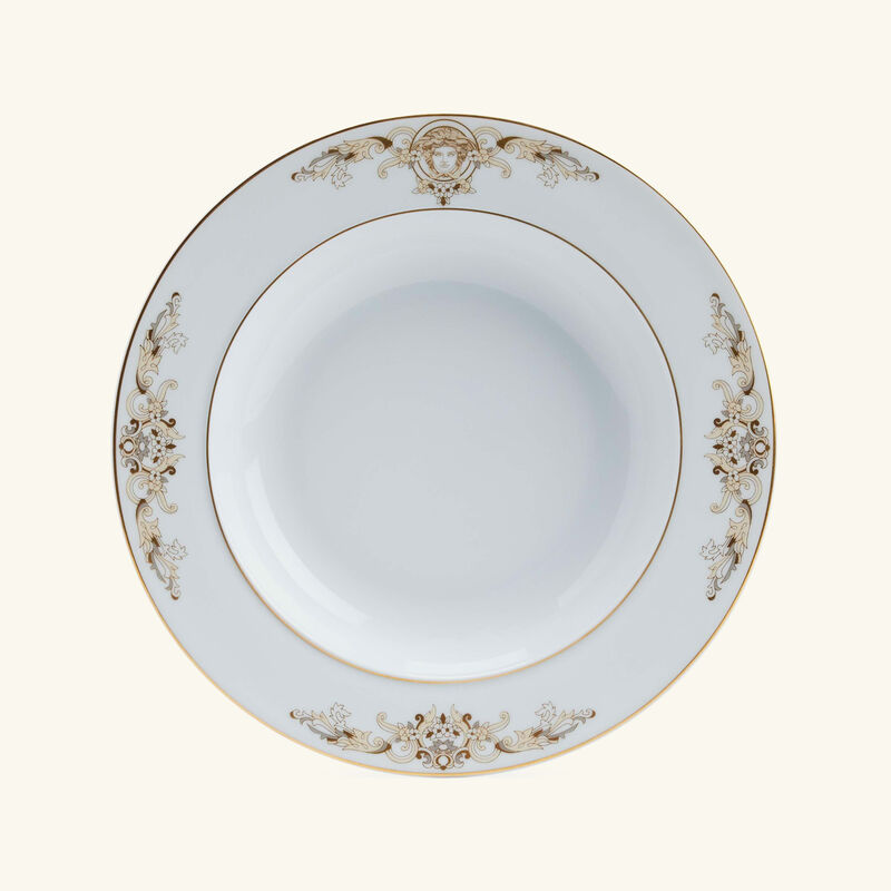 versace medusa gala dinner plate round white 22cm