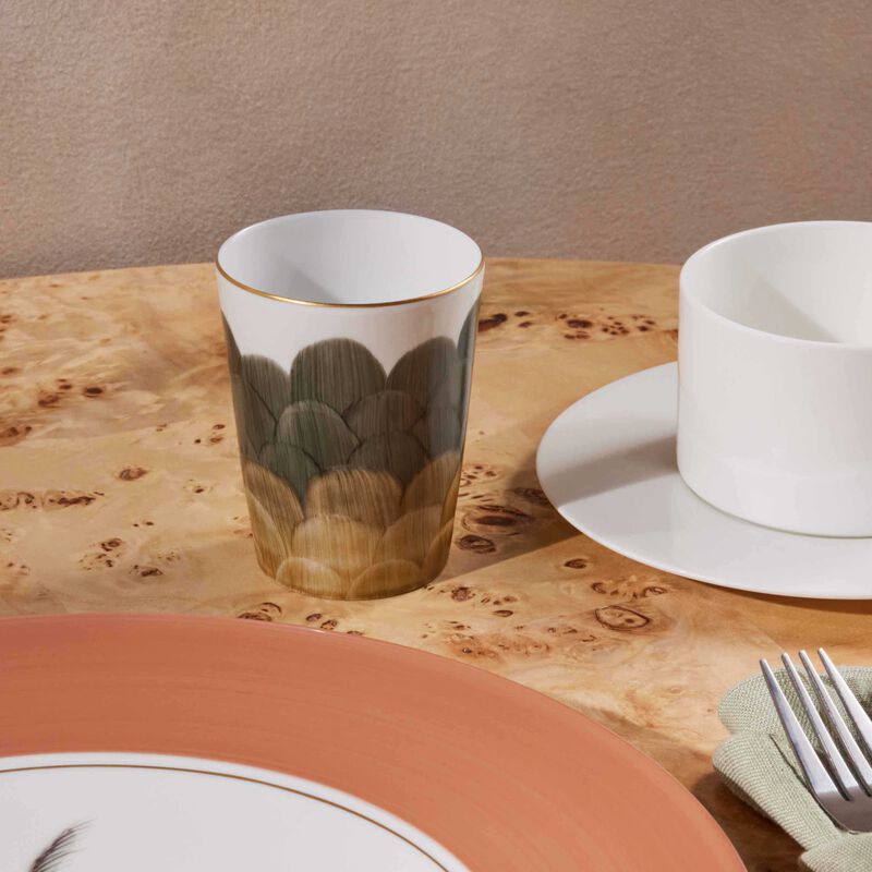 marie daage cercle d  cailles goblet glass green