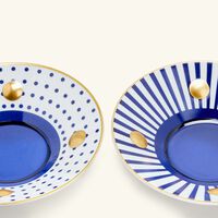 bernardaud delphos et knossos tea cup   saucer blue set of 2