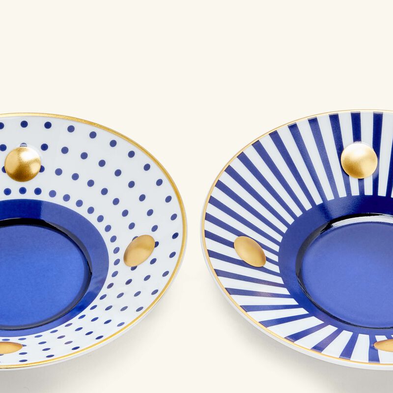 bernardaud delphos et knossos tea cup   saucer blue set of 2
