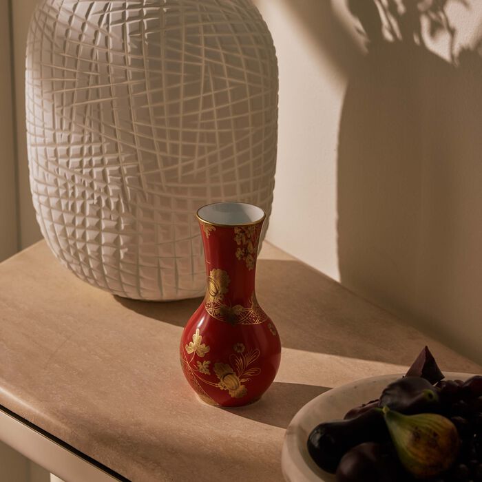 جينوري 1735 مزهرية أوريينتي إيتاليانو توليب صغيرة مطلية بالأحمر