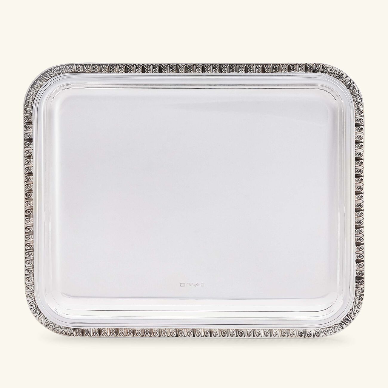 كريستوفل صينية الضيافة مالميزون مستطيلة صغيرة باللون الفضي 20 سم