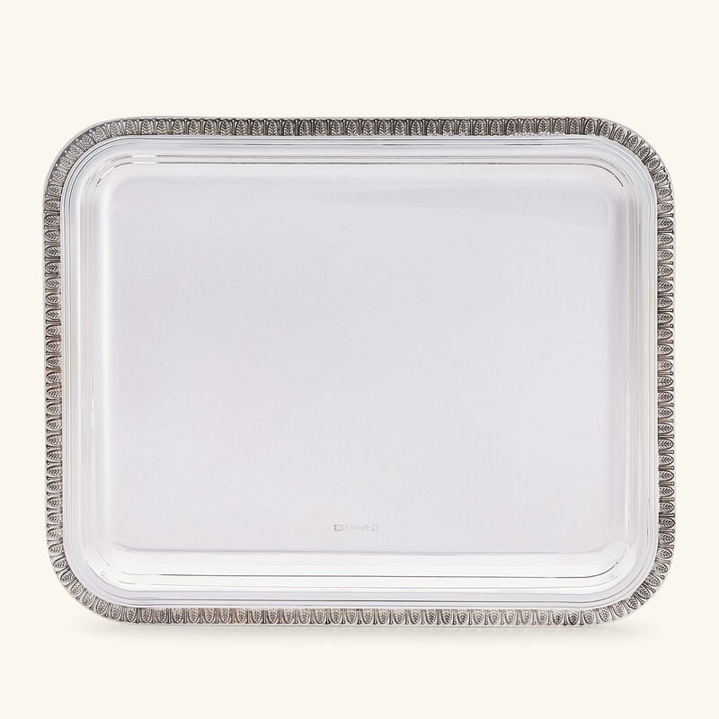 كريستوفل صينية الضيافة مالميزون مستطيلة صغيرة باللون الفضي 20 سم