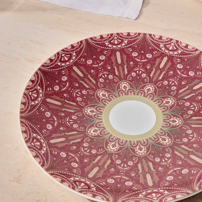 haviland reves du nil pourpre service plate red 31cm