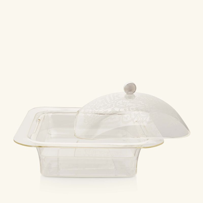 dimlaj thulut serving pot with lid clear 15cm