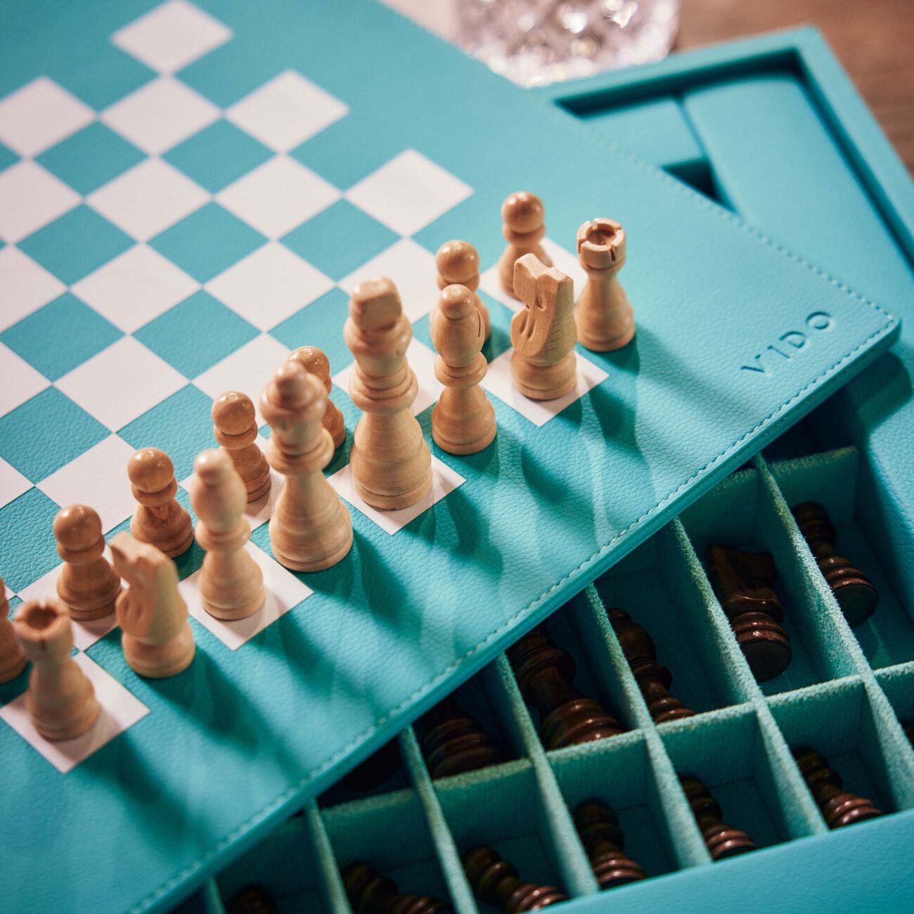 Turquoise Chess Set vido turquoise chess set