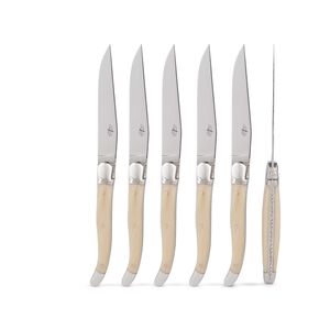 Set of 6 - Acrylic Handle Table Knives, medium