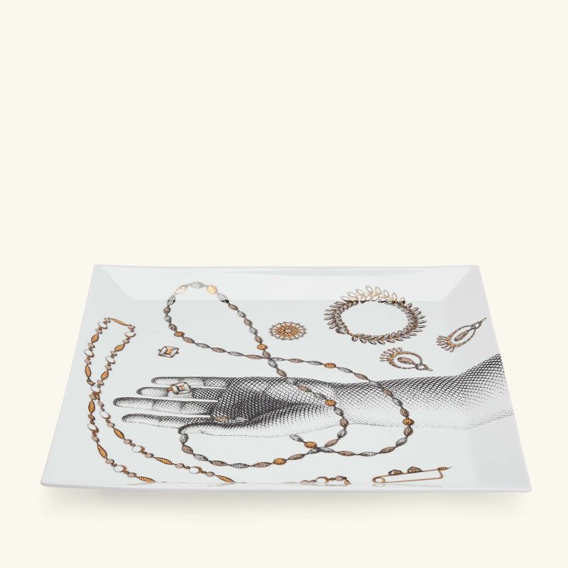 Gioielli Trinket Tray Square White fornasetti gioielli trinket tray square white