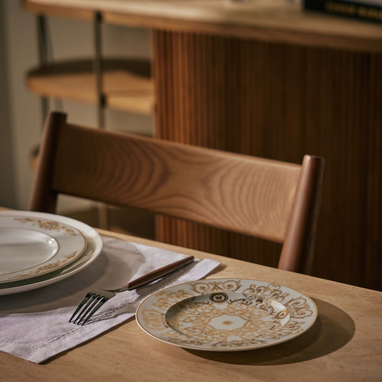 versace medusa gala dinner plate round white 18cm