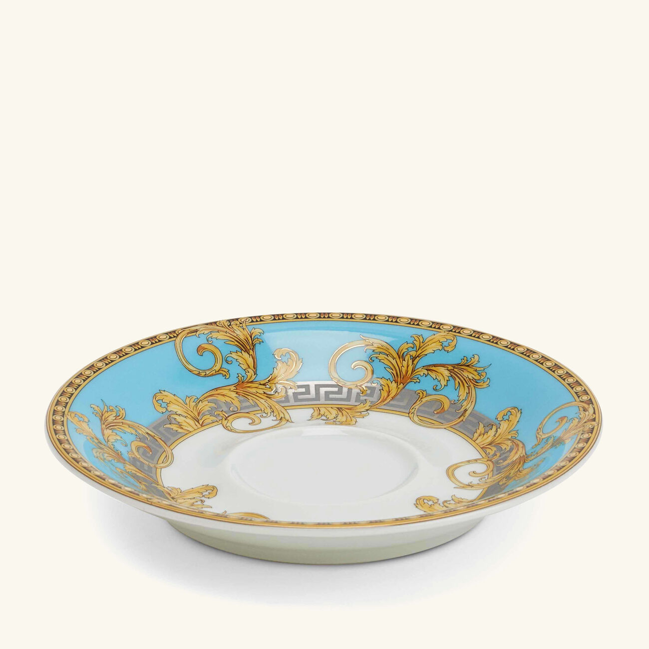 فيرساتشي طقم برستيج جالا مؤلف من 6 فناجين للقهوة مع صحونها باللون الأبيض