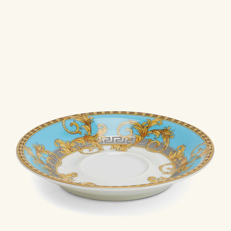 فيرساتشي طقم برستيج جالا مؤلف من 6 فناجين للقهوة مع صحونها باللون الأبيض